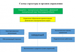 Схема  структуры и органов управления ДОУ